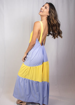 Color block Maxi dress