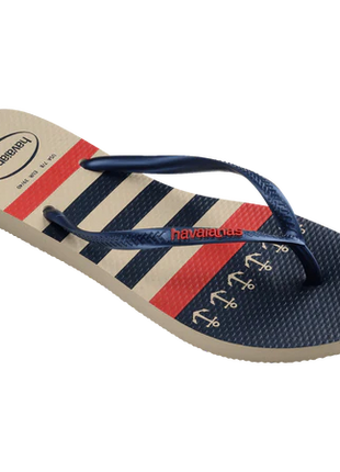 Sandalias Slim Nautical Bege Palha