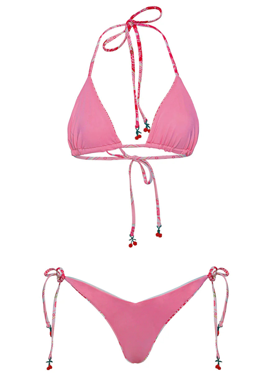 Bikini Strawberry Palm Balmy Sliding Triangle