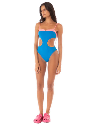 One Piece Ocean Blue Maui Cut Out