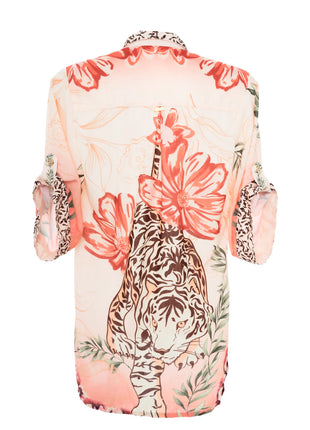 Camisa Abierta Estampada Savage