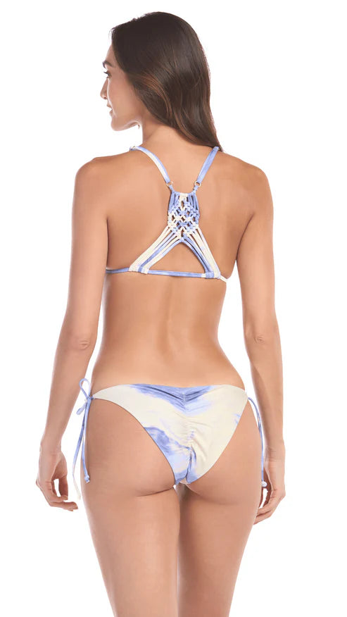 Bikini Halo Con Espalda Decorativa en Macramé