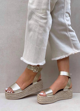 Plataforma Espadrilla Oro