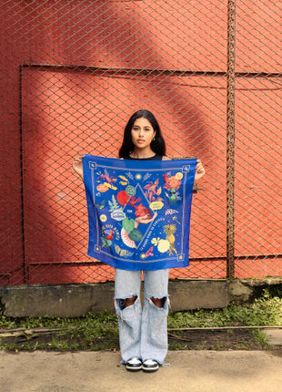 Pañoleta Jana Blue 70x70