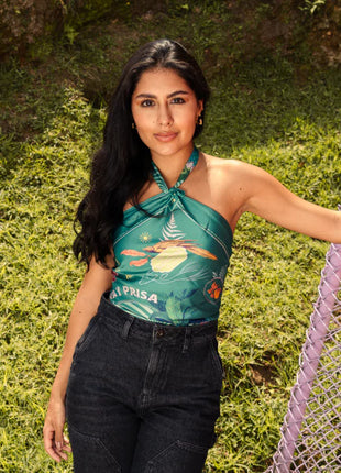 Pañoleta Coco Green 70x70