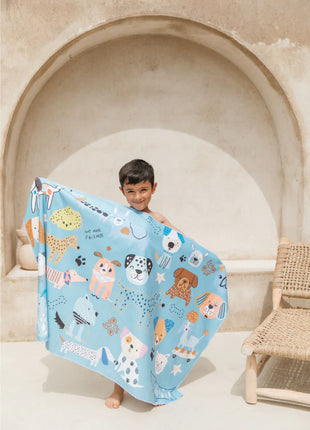 Toalla playera de microfibra Perritos