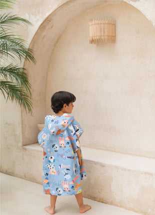 Poncho toalla de Microfibra Perritos