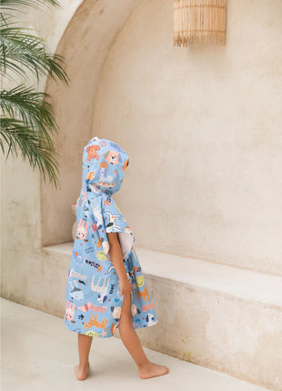 Poncho toalla de Microfibra Perritos
