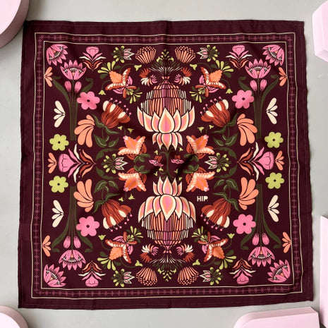 Pañoleta Flori Vino 70x70