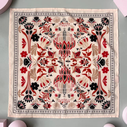 Pañoleta Flori Coffe 45x45
