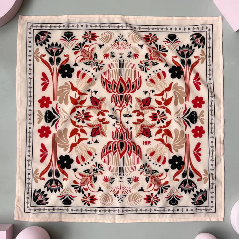 Pañoleta Flori Coffe 45x45