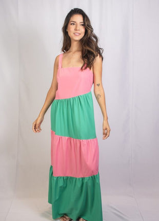 Color block Maxi dress