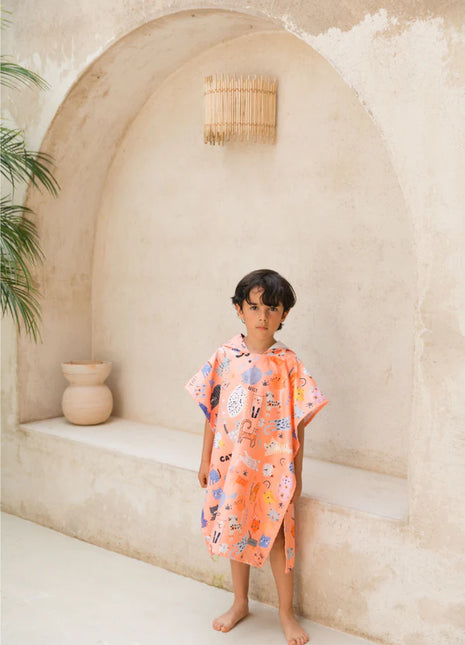 Poncho toalla de Microfibra Gaticos