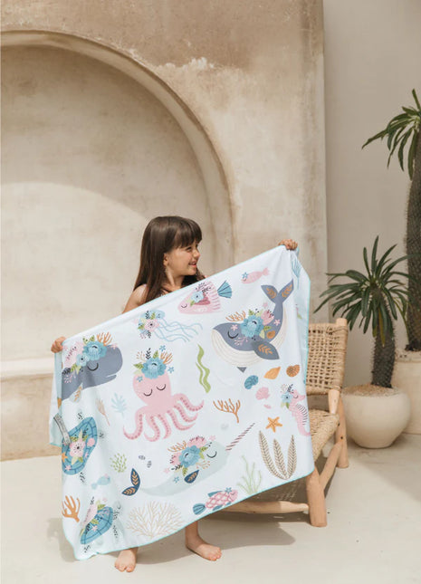 Toalla playera de microfibra Vida Marina