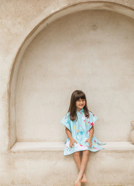 Poncho toalla de Microfibra  Arcoiris