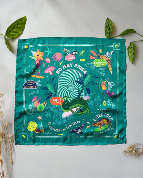 Pañoleta Coco Green 70x70