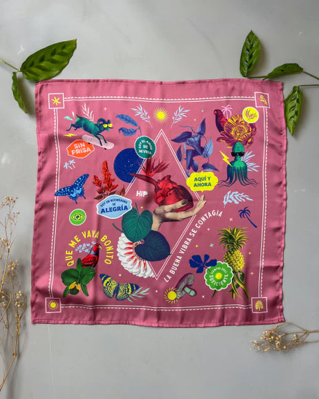 Pañoleta 70x70 Jana Uva