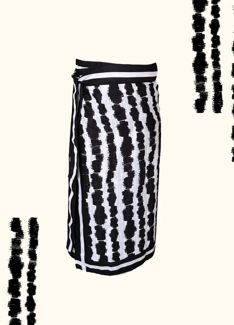 Falda Pareo Shibori Negro