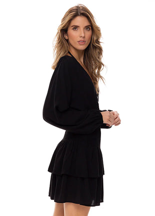Vestido Negro Con Botones Colección La Mar