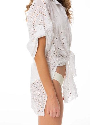 Camisa con Ojalillo Marfil Bahia