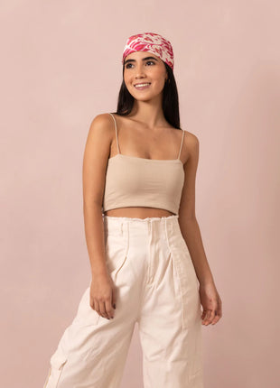 Pañoleta Flori Fucsia 70x70