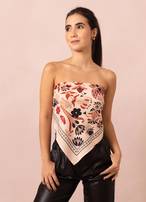 Pañoleta Flori Coffe 70x70