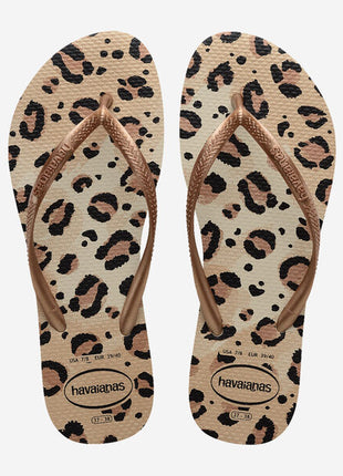 Sandalias Slim Animals Bege