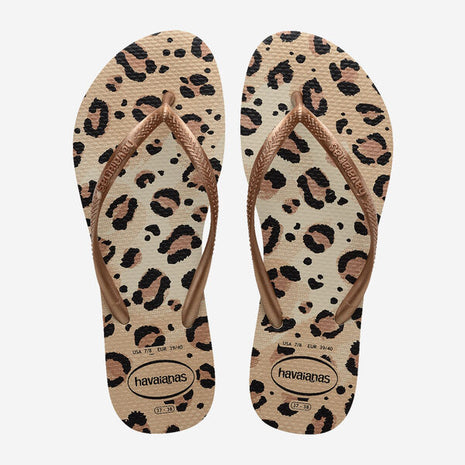 Sandalias Slim Animals Bege