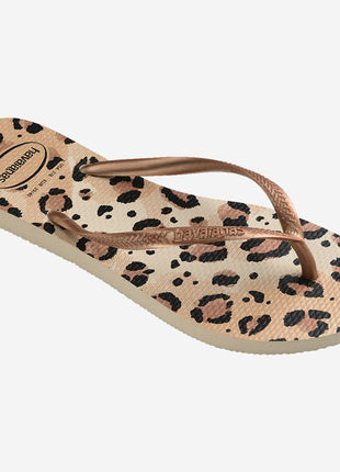 Sandalias Slim Animals Bege