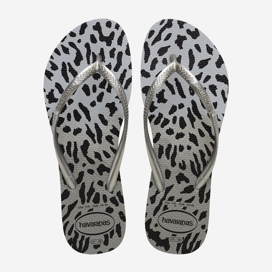 Sandalias Slim Animals Cinza