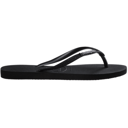 Sandalia Slim Glitter Preto/Preto