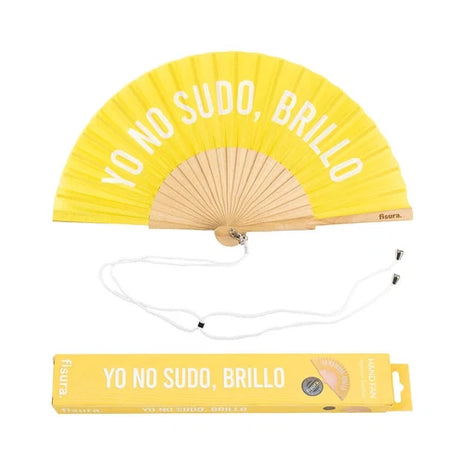 Abanico "Yo no sudo, brillo"