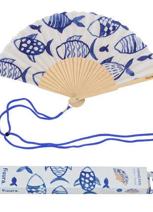 Abanico estampado de mar