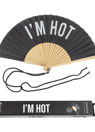 Abanico "I'm hot" negro