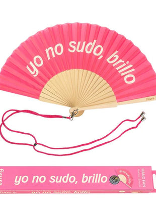 Abanico "Yo no sudo, brillo"