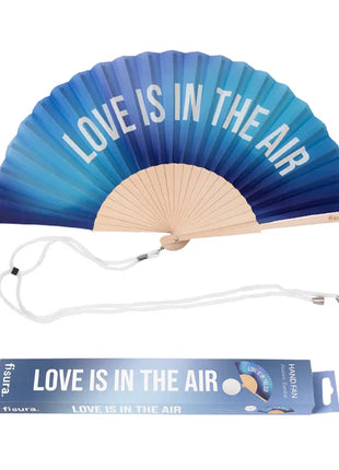 Abanico “Love is in the air” degradado azul