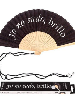 Abanico "Yo no sudo, brillo"