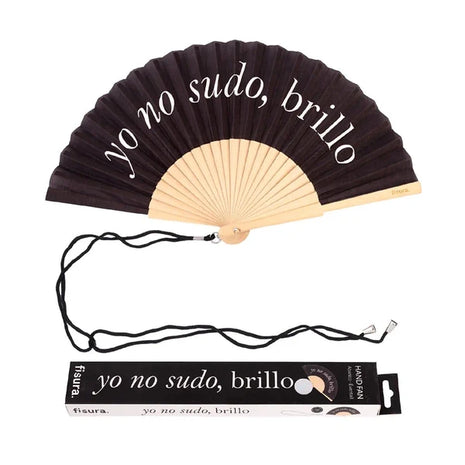 Abanico "Yo no sudo, brillo"