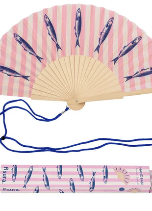 Abanico estampado de mar
