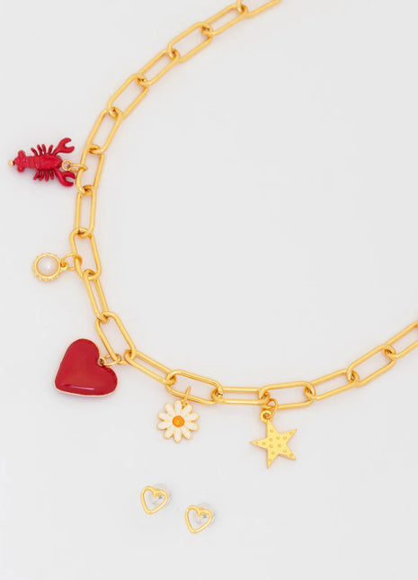 Collar Multicharms Corazon Fiesta