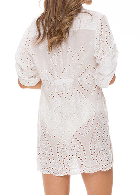 Camisa con Ojalillo Marfil Bahia