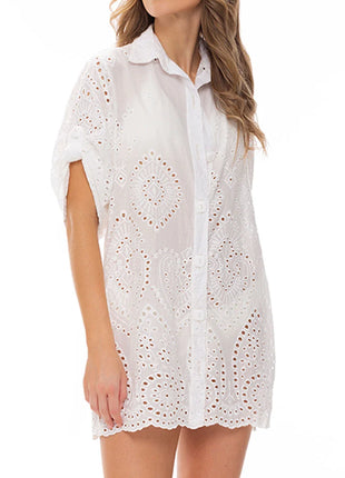 Camisa con Ojalillo Marfil Bahia