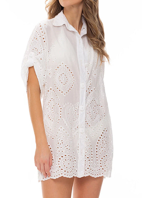 Camisa con Ojalillo Marfil Bahia