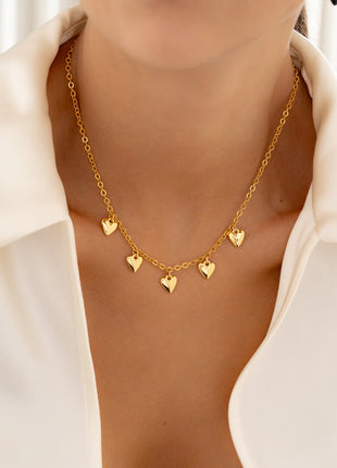 Collar Corazones Mini + Aretes