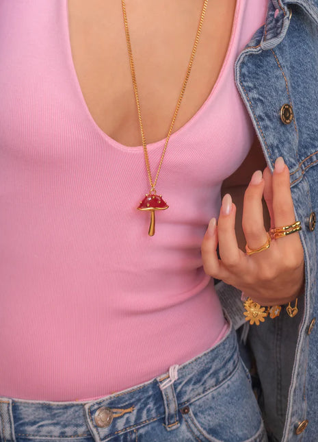 Collar Maxi Hongo + Aretes