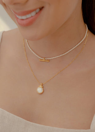 Juego Collar & Choker Serenidad (Set Collares + Aretes)