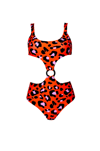 Entero Trikini Enzo - Animal print - Sunset