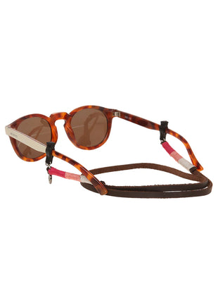 Cuelga Gafas Cuero Bordado