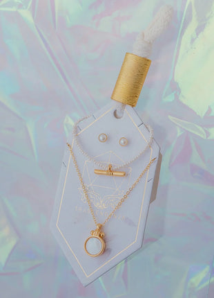 Juego Collar & Choker Serenidad (Set Collares + Aretes)