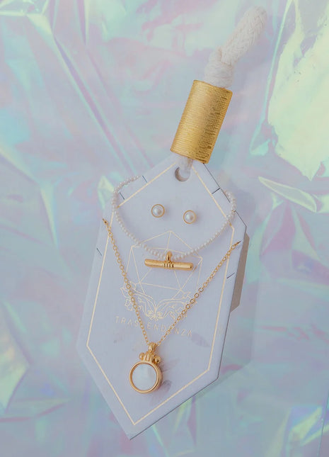 Juego Collar & Choker Serenidad (Set Collares + Aretes)